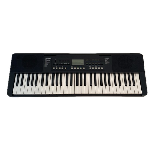 Crown CK-61 61-Key Electronic Portable Keyboard with Touch-Sensitive Keys, 450 Sounds, 150 Styles, USB-B MIDI, Dual Speakers