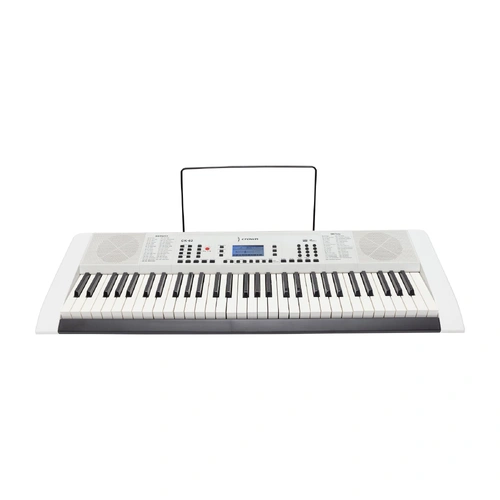 Crown CK-63 61-Key Multi-Function Electronic Portable Keyboard with USB - White