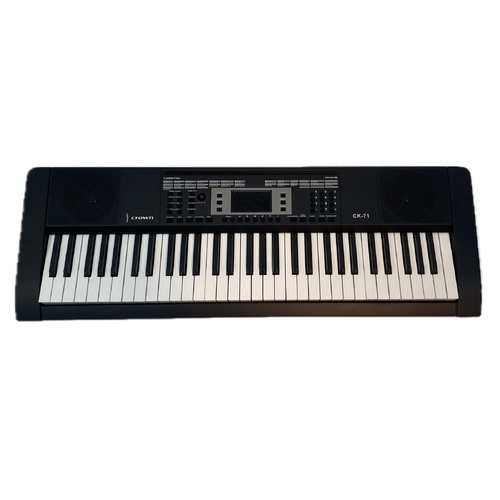 Crown CK-71 61-Key Portable Electronic Keyboard with Lighting Keys and LED Display