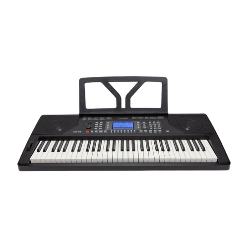 Crown CK-86 Touch Sensitive 61-Key Portable Keyboard with USB, LCD Display, 300 Voices, 300 Rhythms, Teaching Functions, Power Adapter Included