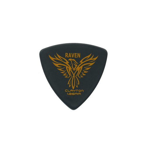 Clayton Black Raven Triangle Guitar Picks 1.26mm - 12 Pack