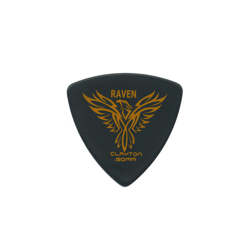 Clayton Black Raven Triangle Guitar Picks 0.50mm - 12 Pack