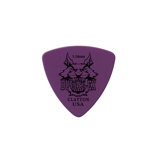 Clayton Duraplex Rounded Triangle Guitar Picks, 1.14mm, 12 Pack - Delrin Material, Durable Design, Made in the USA