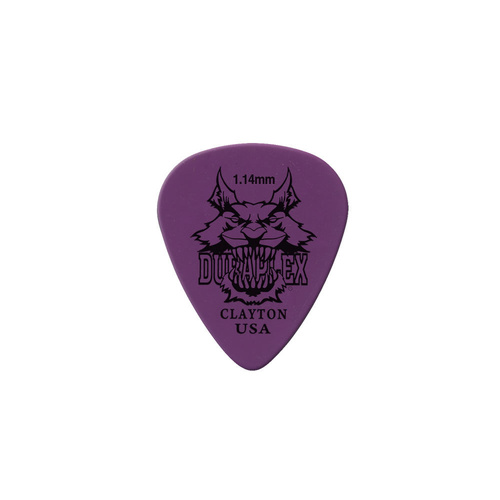 Clayton Duraplex Standard Guitar Picks 1.14mm - 12 Pack, Delrin Material, Durable and High-Quality Design for Musicians, Made in the USA