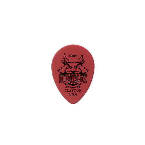 Clayton Duraplex Small Teardrop Guitar Picks 0.50mm - 12 Pack, Made from Delrin, Durable, Consistent Performance, Crisp Tone, USA Made