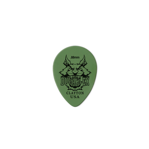 Clayton Duraplex Small Teardrop Guitar Picks 0.88mm - 12 Pack, Made of Durable Delrin, Designed for Consistent Performance