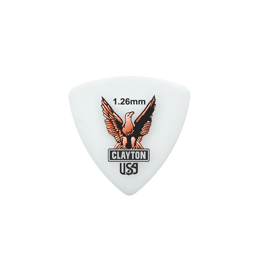 Clayton Acetal Eagle Rounded Triangle Guitar Picks 1.26mm - 12 Pack