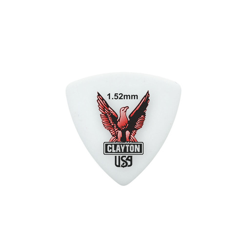 Clayton Acetal Eagle Rounded Triangle Guitar Picks 1.52mm - 12 Pack