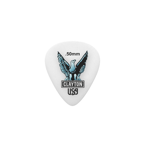 Clayton Acetal Eagle Standard Guitar Picks 0.50mm - 12 Pack