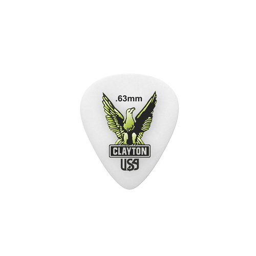 Clayton Acetal Eagle Guitar Picks 0.63mm - 12 Pack