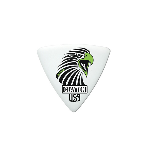 Clayton Acetal Sharp Triangle Guitar Picks 0.63mm - 12 Pack