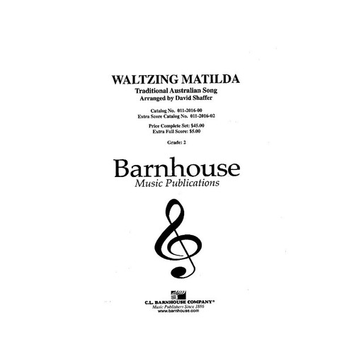 Waltzing Matilda Concert Band 2 Score/Parts