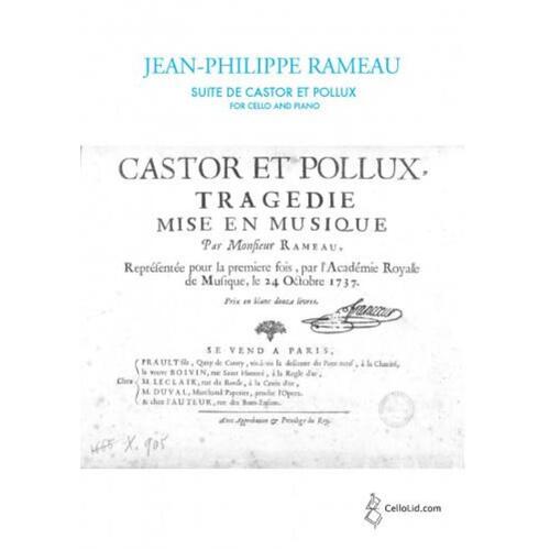 Rameau - Suite From Castor And Pollux For Cello/Piano Softcover Book (Cello)