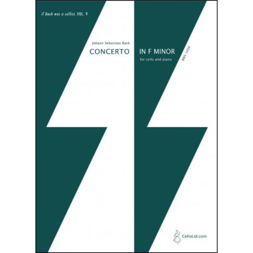 Bach - Concerto F Minor Bwv1056 Cello/Piano Arr Lidstrom Softcover Book (Cello)