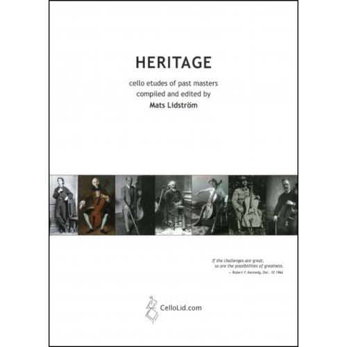 Heritage Cello Etudes Of Past Masters Edited Lidstrom Softcover Book (Cello)