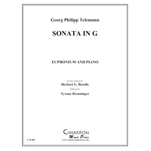 Telemann - Sonata In G Euphonium/Piano Arr Roselle (Softcover Book)