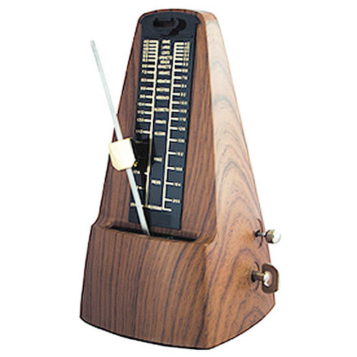 Cherry Metronome with Metal Mechanism & Bell in Light Walnut Plastic Casing