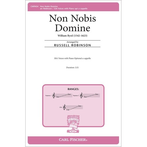 Non Nobis Domine SSA A Cappella (Octavo) Book