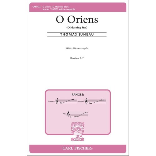 O Oriens SSA(A) A Cappella (Octavo) Book