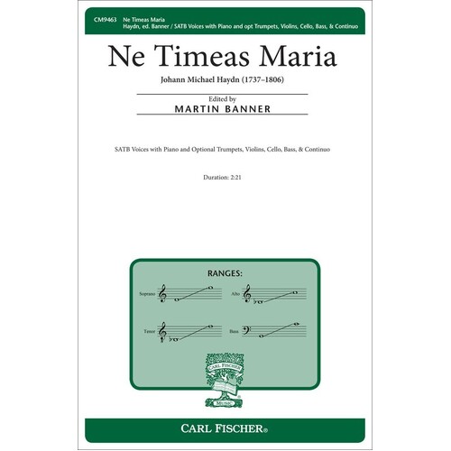 Ne Timeas Maria SATB (Octavo) Book