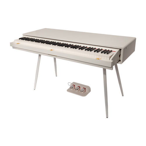 Crown CMDP-916-WHT Upright 88-Key Weighted Digital Piano with Convertible Desk Design