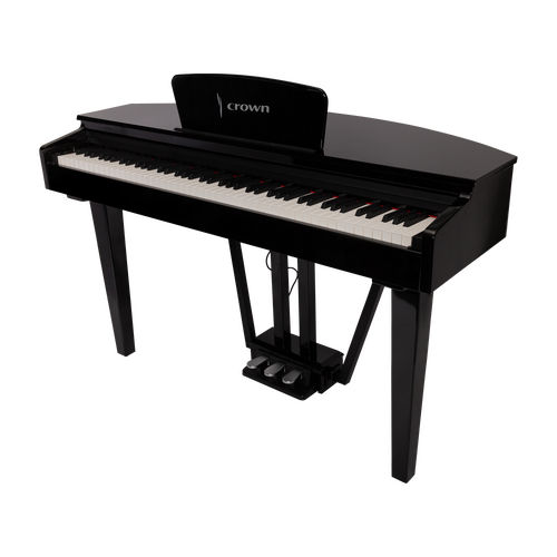 Crown CMG-1 Digital Grand Piano - Gloss Black, 88-Key, French Dream Sound Engine, USB/MIDI Connectivity