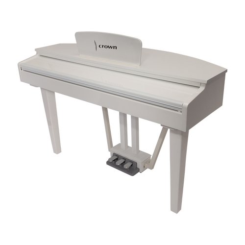 Crown CMG-1 Digital Grand Piano in Gloss White with 88-Key Hammer-Action Keyboard and French Dream Sound Engine