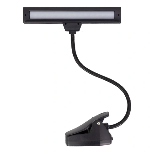 Crown LED Music Light for Piano - Black, 14 LEDs, 3 Brightness Modes, Flexible Gooseneck, USB Rechargeable