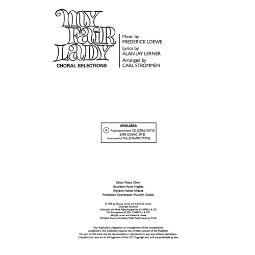 My Fair Lady 3 Part Choral Sel Arr Strommen