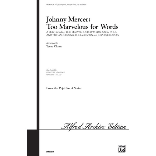 Too Marvelous for Words SATB Choral Sheet Music