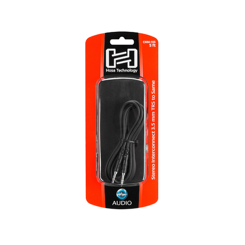 Hosa Stereo Interconnect, 3.5 mm TRS to Same, 5 ft