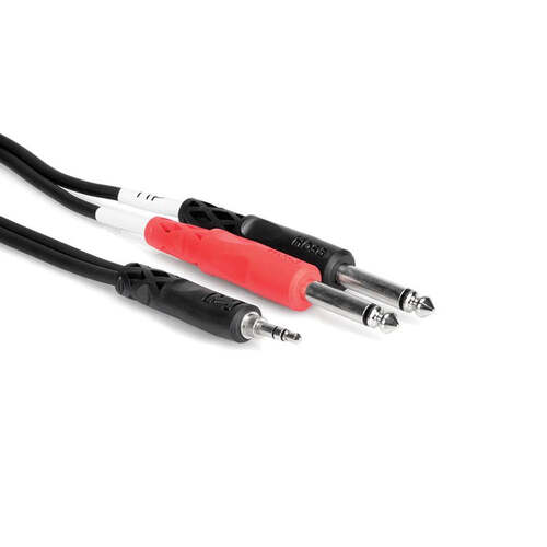 Hosa Stereo Breakout 3.5mm TRS to Dual 1/4 inch TS Cable