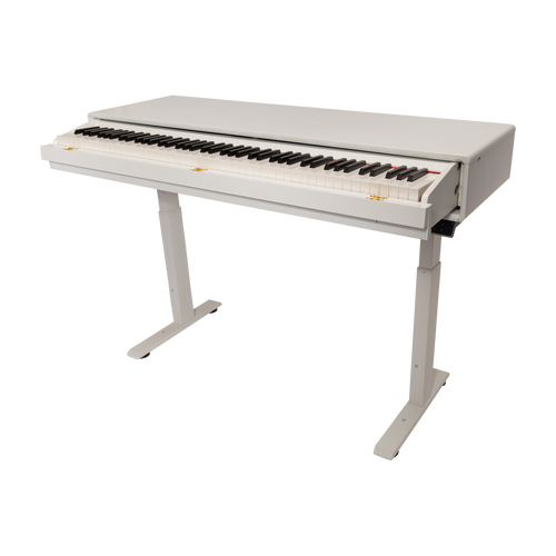 Crown CMPD-822 Height Adjustable Hideaway Digital Piano with 88-Key Hammer-Action Keyboard and French Dream Sound Engine (White)