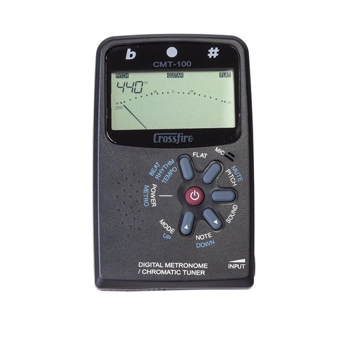 Crossfire CMT-100-BLK Chromatic Tuner and Digital Metronome