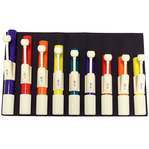 Chroma-Notes 9-Note Pentatonic Handchimes Set with Padded Case