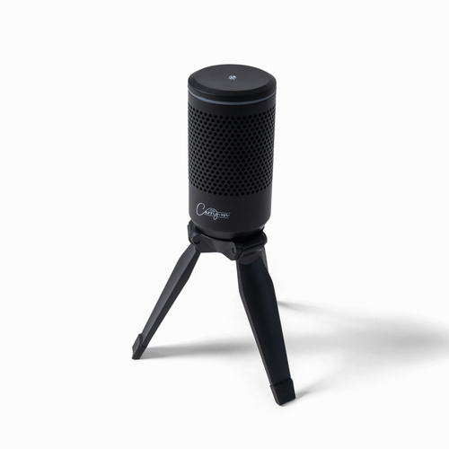 Carry-On Foldable USB Microphone with Tripod Stand and Headphone Output - Black