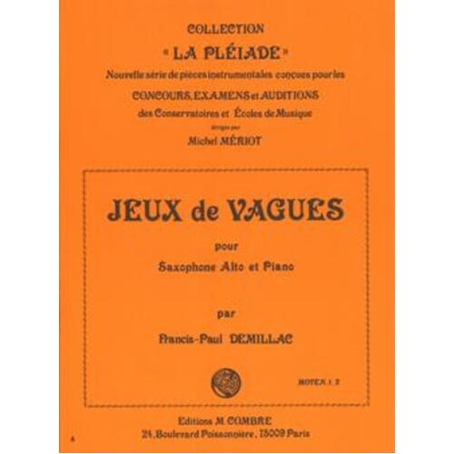 Demillac - Jeux De Vagues Alto Sax/Piano (Softcover Book)