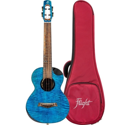 Flight Comet EQ-A Blue Tenor Ukulele with Bag