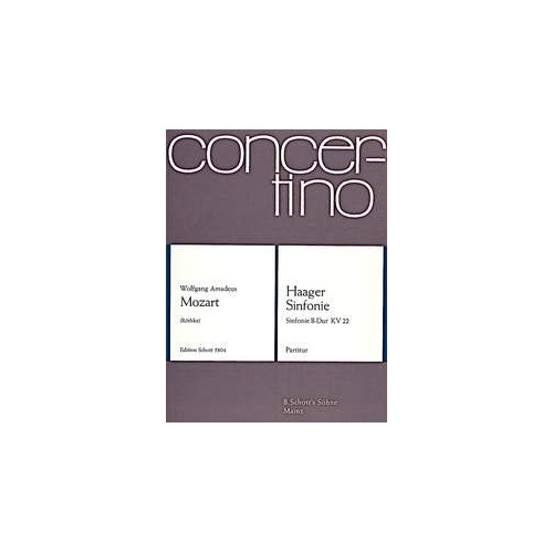 Mozart Symphony B Flat Major KV 22 Full Score for Orchestra 20 Pages