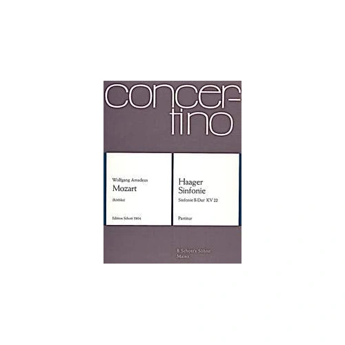 Mozart - Symphony B Flat Major KV 22 Full Score, Orchestra, 20 Pages, Schott Music
