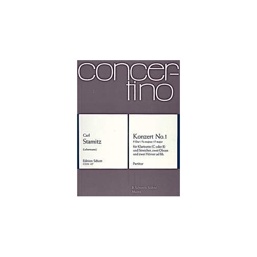 Stamitz - Concerto No 1 F Major Full Score by Schott Music, 62 Pages