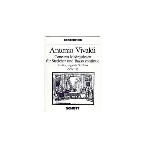 Vivaldi Concerto Madrigalesco PV 86 / RV 129 Full Score by Schott Music, 16 Pages