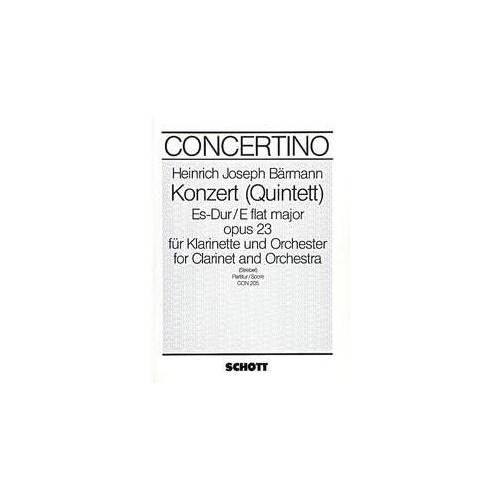 Baermann - Concerto (Quintett) E Flat Major Op. 23 Full Score, 64 Pages