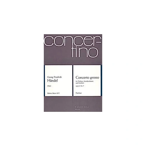 Handel - Concerto Grosso Op. 6 HWV 325 No. 7 B Flat Full Score for String Orchestra