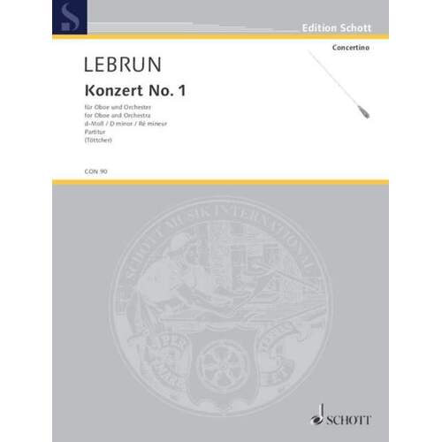 Lebrun - Concerto No 1 D Minor Oboe/Piano (Softcover Book)