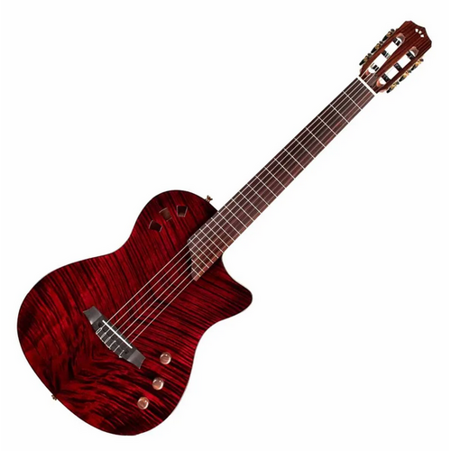 Cordoba Stage Thinline Nylon String Acoustic Guitar Burgandy Burst
