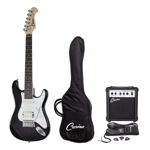 Casino CP-STMINI-PSB 3/4 Size Electric Guitar Pack with 10 Watt Amplifier - Purpleburst