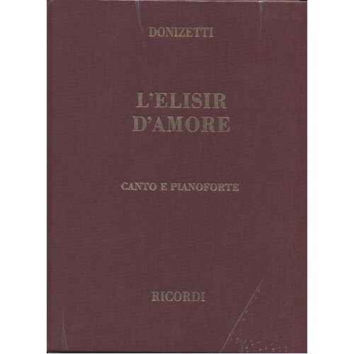 L Elisir D Amore Vocal Score Italian Book