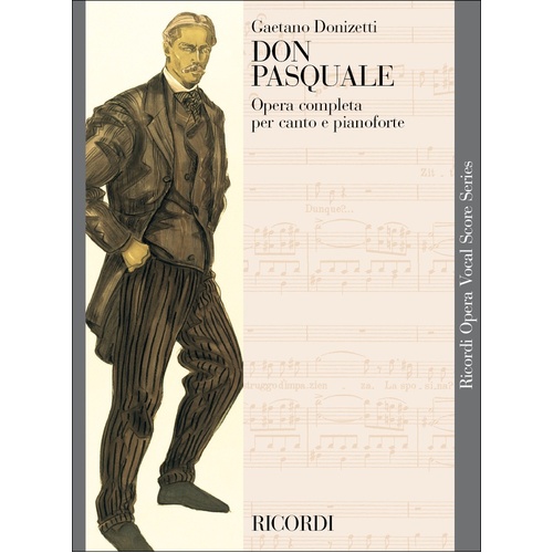 Don Pasquale Vocal Score Italian Only Book