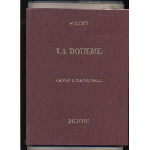 La Boheme Vocal Score Hardback Book